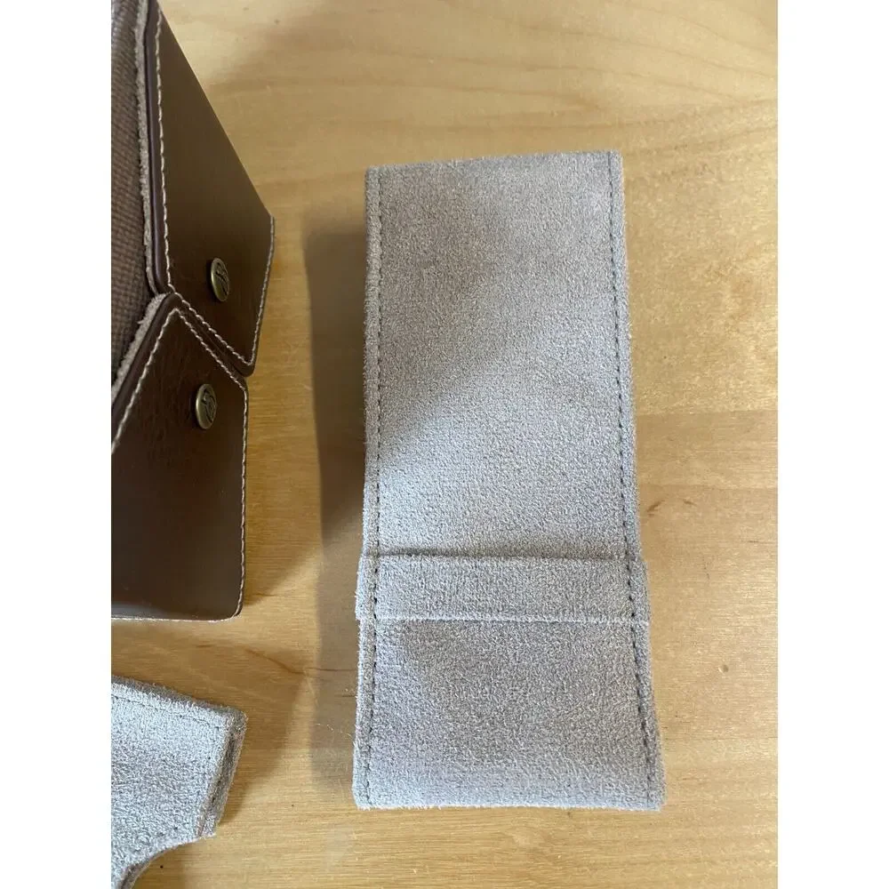 Breitling Watch Eco Friendly Leather Collapsible Brown Box, Pouch, Card holder